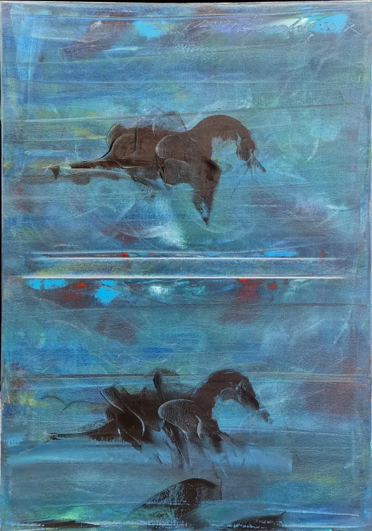 yakınlaştır "Deniz gibi" eseri FEVZİ KARAKOÇ tarafından 2017 yılında 100x70 cm ölçülerinde Tuval üzeri yağlı boya tekniği ile yapılmıştır.