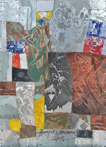 Bu eser HAYATİ MİSMAN tarafından 2013 yılında 45x35 cm ölçülerinde Çinko kalıp tekniği ile yapılmıştır.