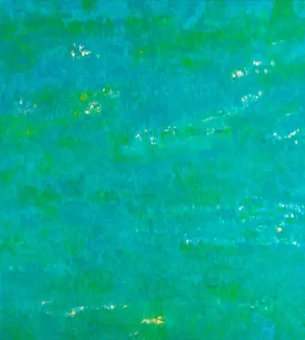VEYSEL GÜNAY — “Sis Dağının Çimeni”, 2010 "Sis Dağının Çimeni" eseri VEYSEL GÜNAY tarafından 2010 yılında 162x146 cm ölçülerinde Tuval üzeri yağlı boya tekniği ile yapılmıştır.