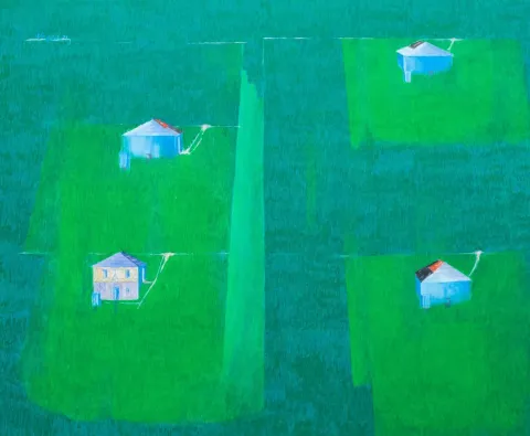VEYSEL GÜNAY — “Yayladan”, 2021 "Yayladan" eseri VEYSEL GÜNAY tarafından 2021 yılında 60x73 cm ölçülerinde Tuval üzeri yağlı boya tekniği ile yapılmıştır.