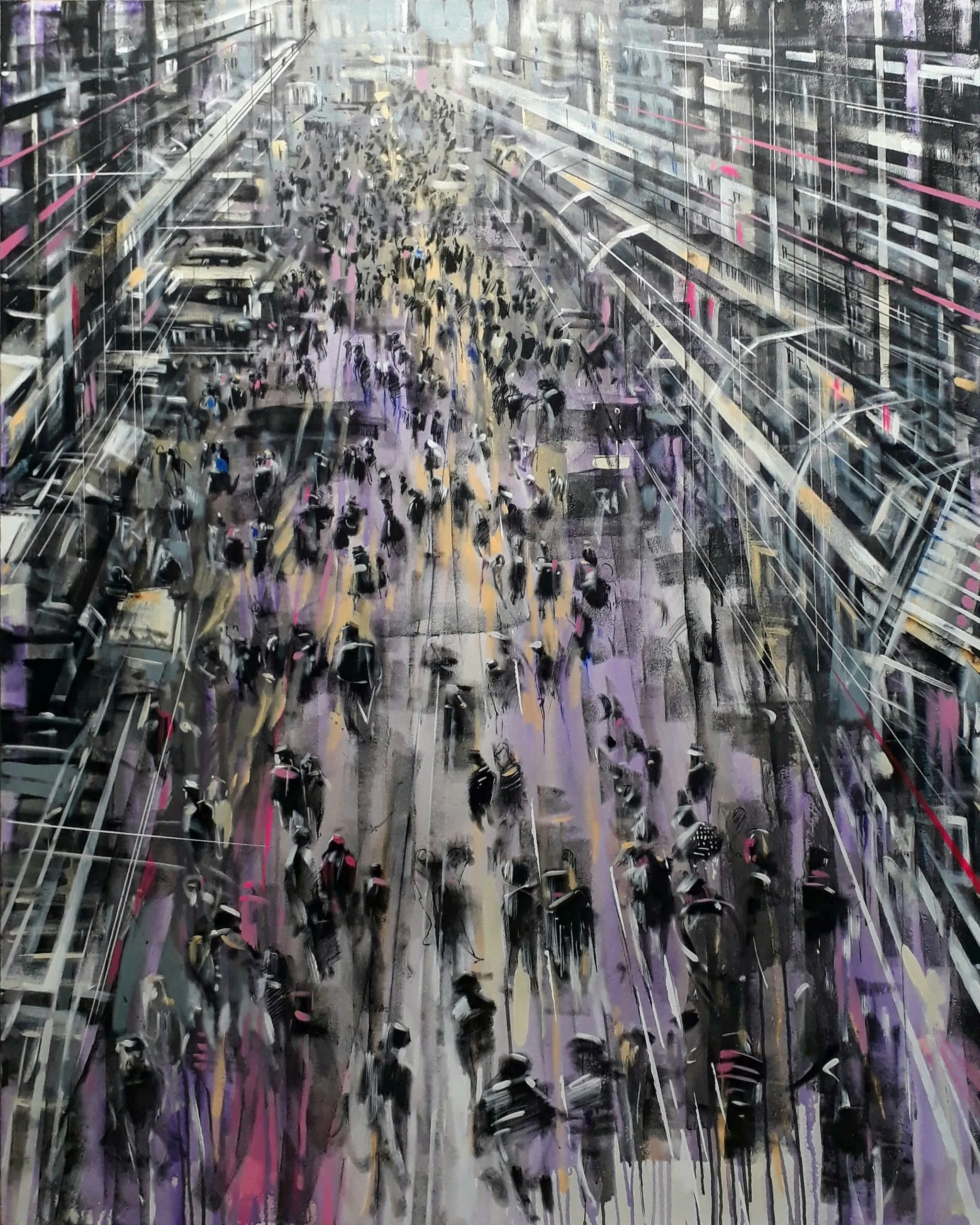 "İstiklal" eseri AYHAN ÇETİN tarafından 2022 yılında 150x120 cm ölçülerinde Tuval üzeri akrilik boya tekniği ile yapılmıştır.