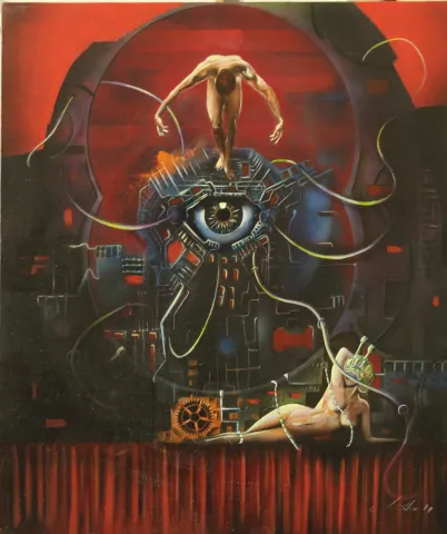 OKAN BOYDAŞ — “Kırmızı-II”, 2018 "Kırmızı-II" eseri OKAN BOYDAŞ tarafından 2018 yılında 60x50 cm ölçülerinde Tuval üzeri akrilik boya tekniği ile yapılmıştır.