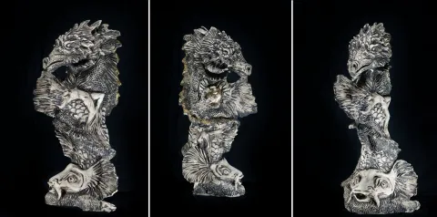"Azim" eseri ORÇUN İLTER tarafından 2022 yılında 25x25x60 cm ölçülerinde Elle serbest Şekillendirme, 1100°C tekniği ile yapılmıştır.