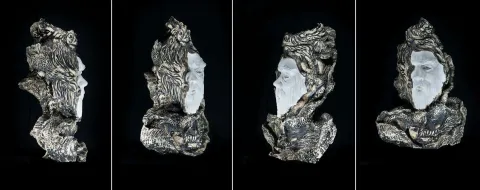 "Güç" eseri ORÇUN İLTER tarafından 2022 yılında 40x27x65 cm ölçülerinde Elle serbest Şekillendirme, 1100°C tekniği ile yapılmıştır.