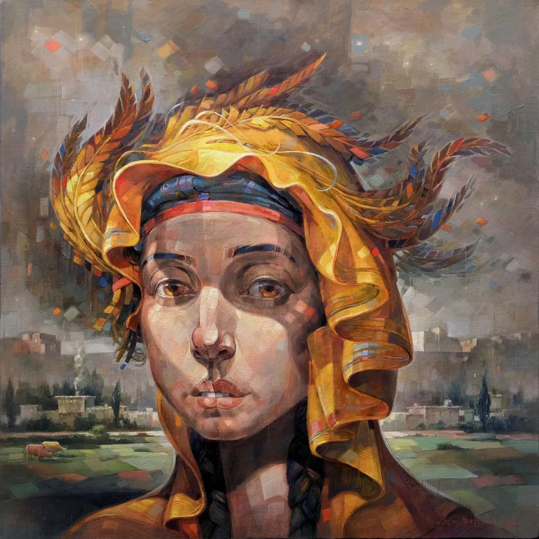 yakınlaştır "Feride" eseri ADEM BAŞPINAR tarafından 2022 yılında 60x60 cm ölçülerinde Tuval üzeri akrilik boya tekniği ile yapılmıştır.