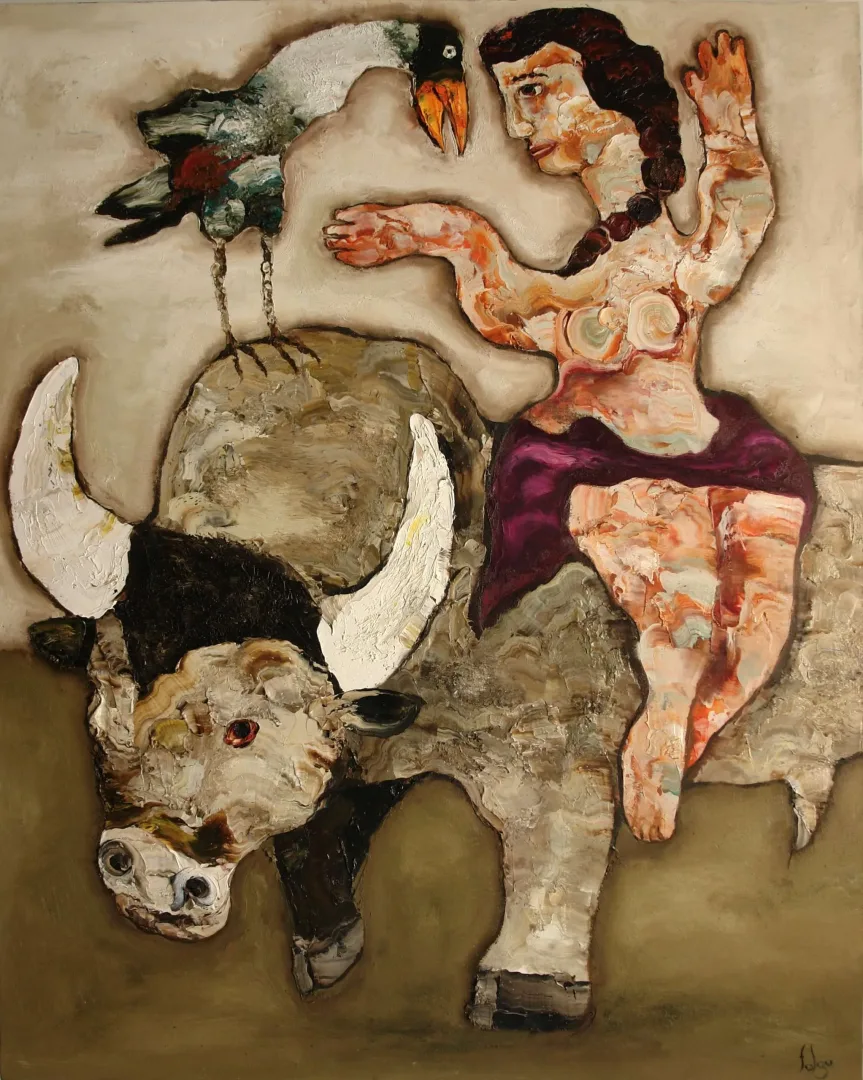 MURAT TOLGA — “İsimsiz”, 2021 "İsimsiz" eseri MURAT TOLGA tarafından 2021 yılında 100x80 cm ölçülerinde Tuval üzeri yağlı boya tekniği ile yapılmıştır.