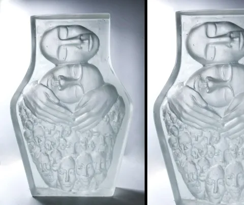 "The Mader II" eseri HALE FERİHA HENDEKCİGİL tarafından 2021 yılında 40x20x13 cm ölçülerinde Cam Döküm - Negatif Rölyef tekniği ile yapılmıştır.