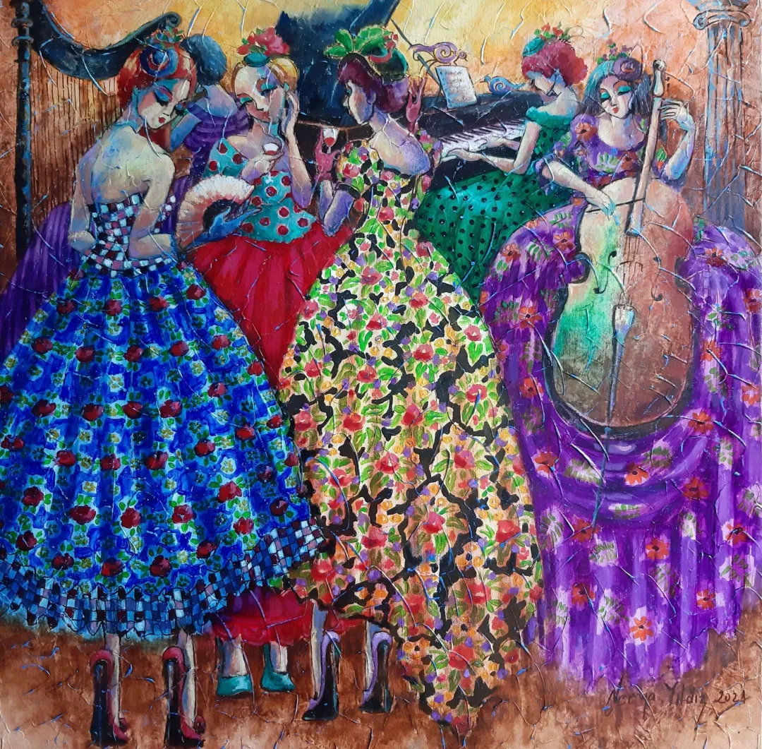 DERYA YILDIZ — “İsimsiz”, 2022 "İsimsiz" eseri DERYA YILDIZ tarafından 2022 yılında 60x60 cm ölçülerinde Tuval üzeri yağlı boya tekniği ile yapılmıştır.