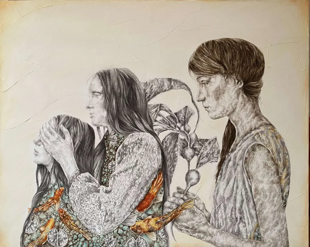 ILGIN ERDEM — “Düş”, 2022 "Düş" eseri ILGIN ERDEM tarafından 2022 yılında 120x150 cm ölçülerinde Tuval üzeri yağlı boya tekniği ile yapılmıştır.