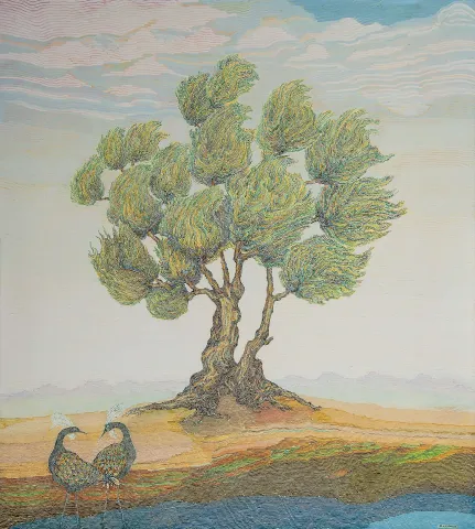 Bu eser ATAÇ ELALMIŞ tarafından 2013 yılında 200x180 cm ölçülerinde Tuval üzeri yağlı boya tekniği ile yapılmıştır.