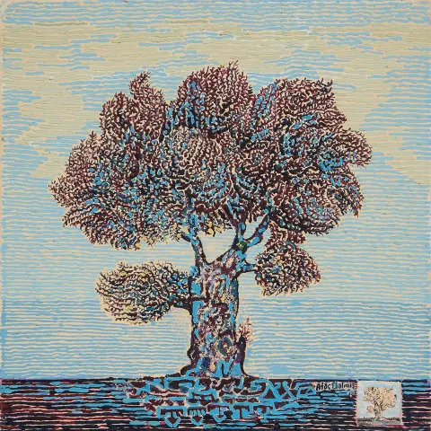 Bu eser ATAÇ ELALMIŞ tarafından 2019 yılında 40x40 cm ölçülerinde Tuval üzeri yağlı boya tekniği ile yapılmıştır.