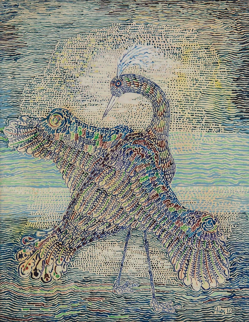 yakınlaştır "Allı Turnam" eseri ATAÇ ELALMIŞ tarafından 2017 yılında 45x35 cm ölçülerinde Tuval üzeri yağlı boya tekniği ile yapılmıştır.