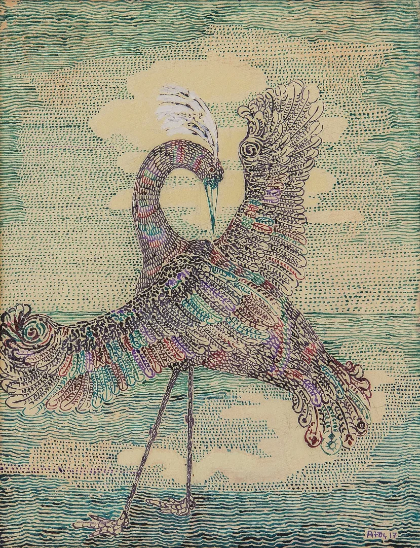 yakınlaştır "Allı Turnam" eseri ATAÇ ELALMIŞ tarafından 2017 yılında 45x35 cm ölçülerinde Tuval üzeri yağlı boya tekniği ile yapılmıştır.