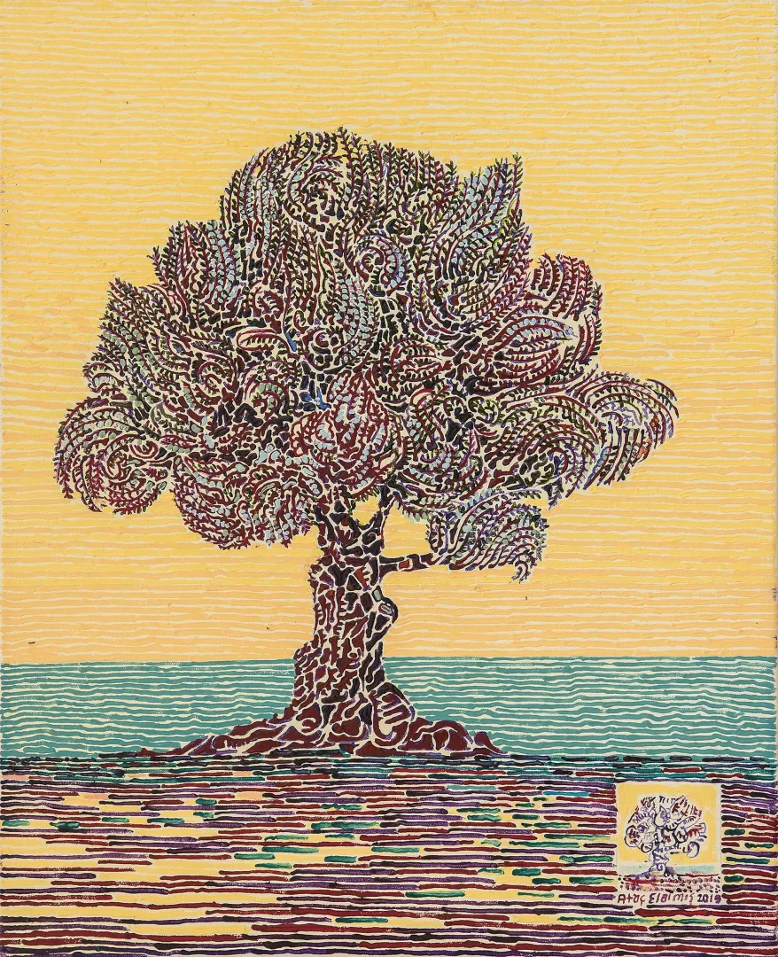 yakınlaştır "Zeytin Ağacı" eseri ATAÇ ELALMIŞ tarafından 2019 yılında 55x45 cm ölçülerinde Tuval üzeri yağlı boya tekniği ile yapılmıştır.