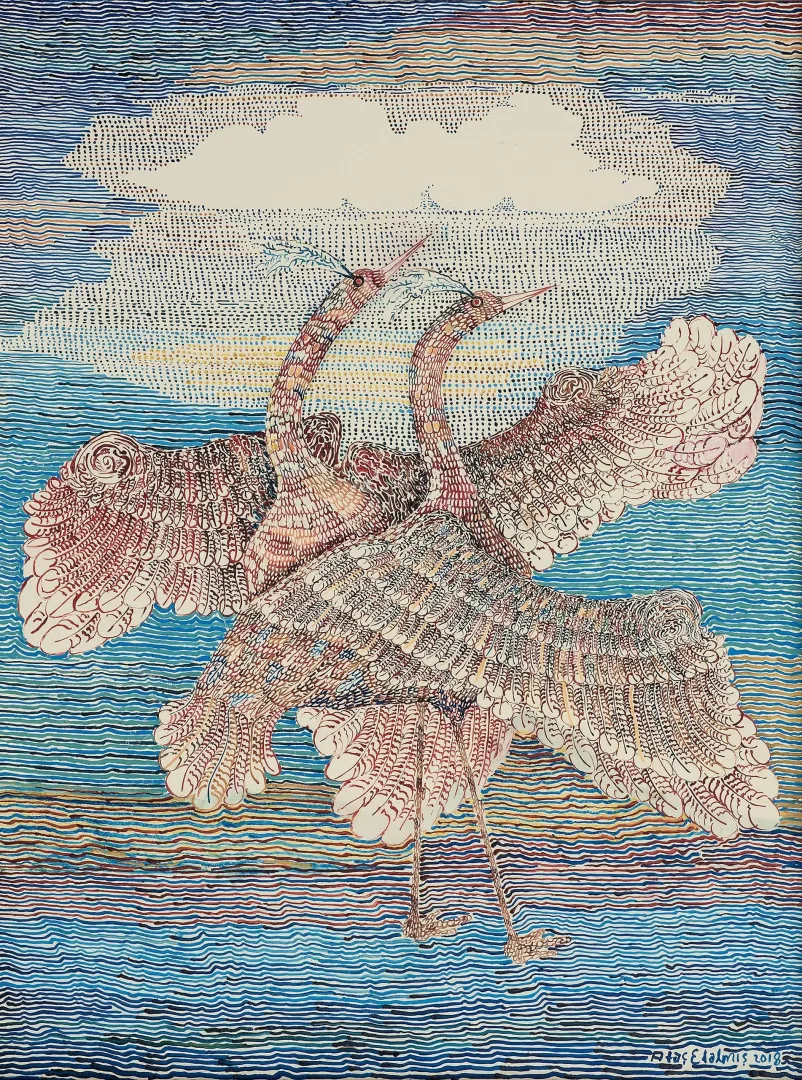 yakınlaştır "Turnalar" eseri ATAÇ ELALMIŞ tarafından 2018 yılında 80x60 cm ölçülerinde Tuval üzeri yağlı boya tekniği ile yapılmıştır.