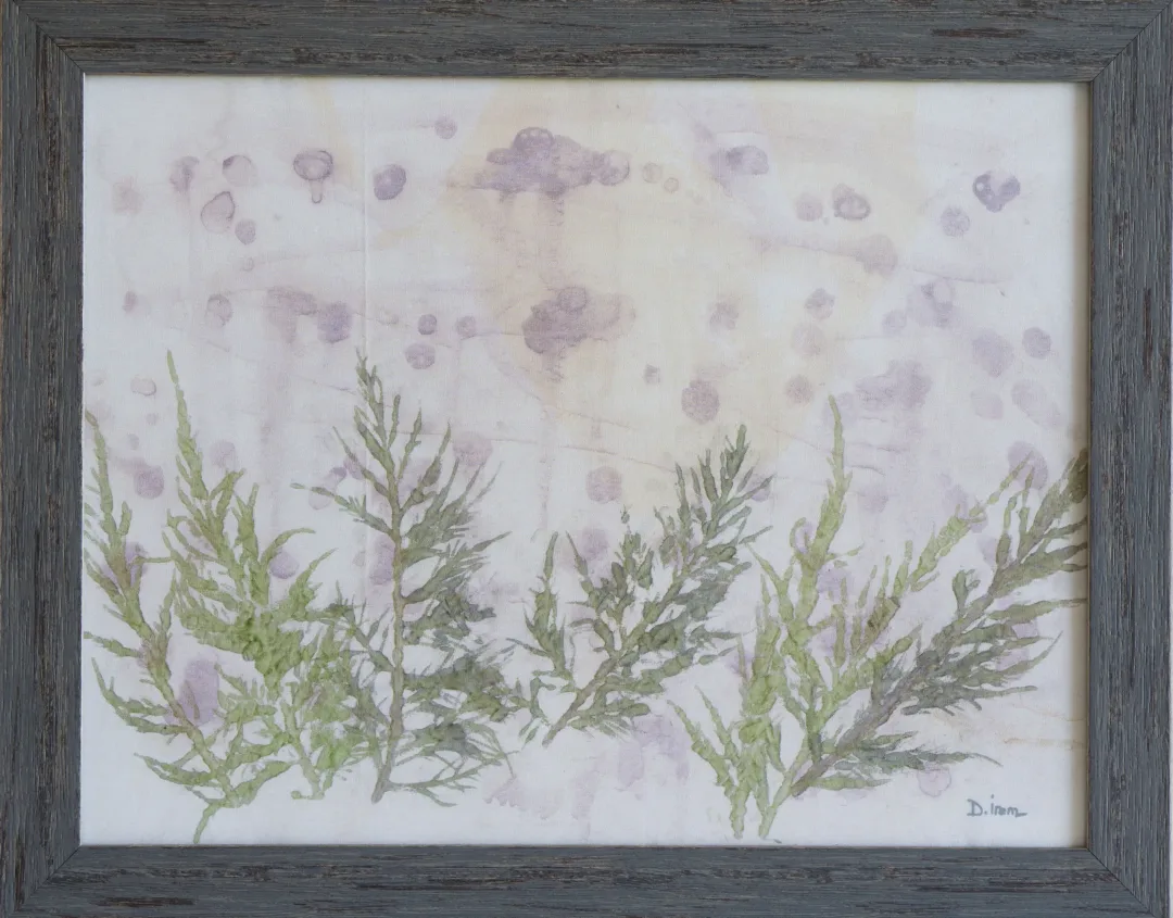 yakınlaştır "Yel Değirmeni" eseri DUYGU İREM CAN tarafından 2022 yılında 60x79 cm ölçülerinde Kumaş Üzeri Pas Baskı / Rust Printing tekniği ile yapılmıştır.