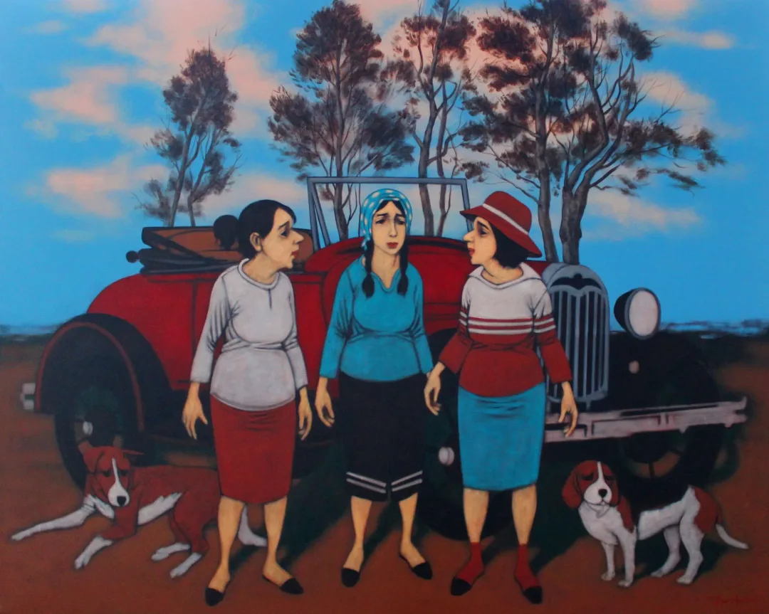 Orhan Umut — İsimsiz, 2022, tuval üzerine akrilik boya, 150×120 cm