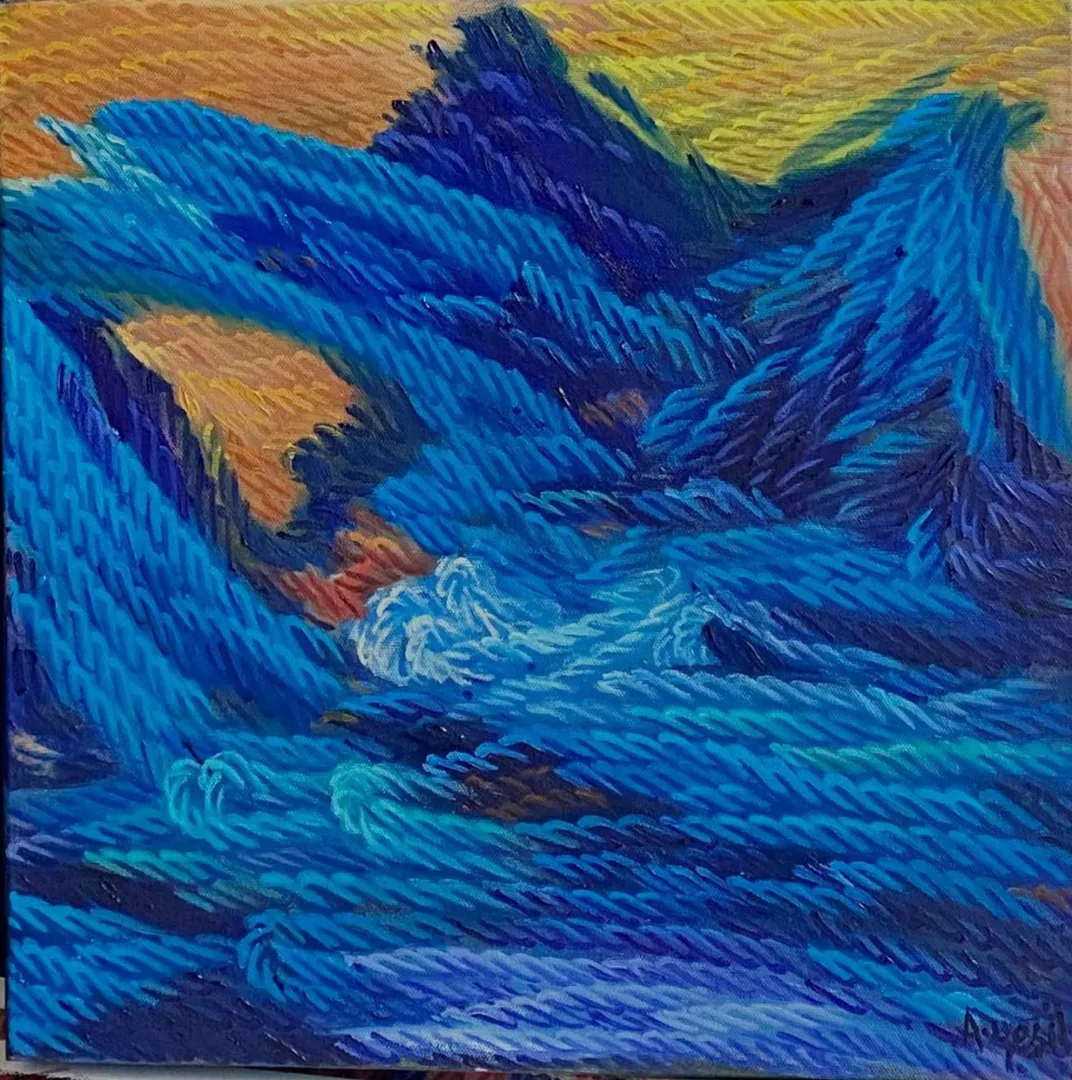 "isimsiz" eseri AHMET YEŞİL tarafından 2022 yılında 40x40 cm ölçülerinde Tuval üzeri yağlı boya tekniği ile yapılmıştır.