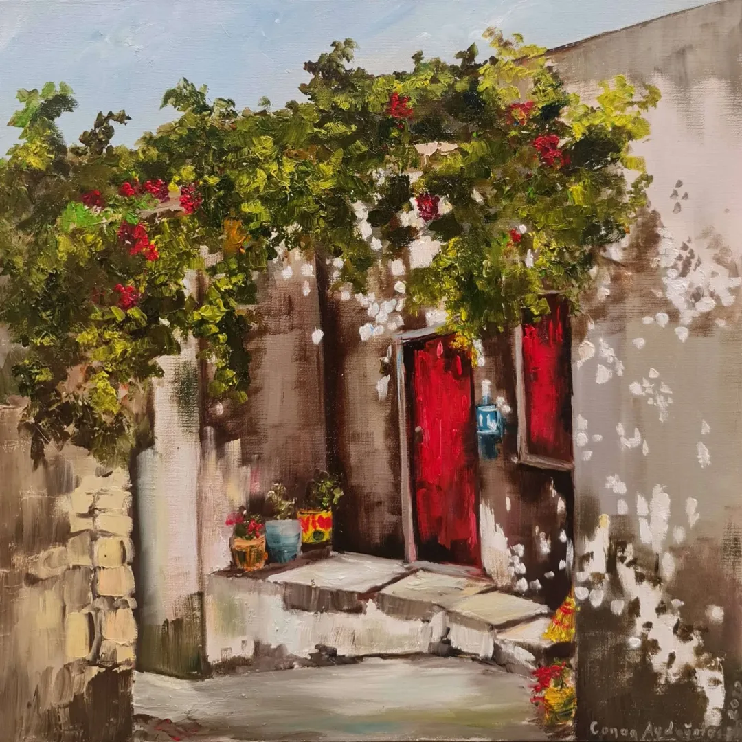 "isimsiz" eseri CANAN AYDOĞMUŞ tarafından 2022 yılında 40x40 cm ölçülerinde Tuval üzeri yağlı boya tekniği ile yapılmıştır.