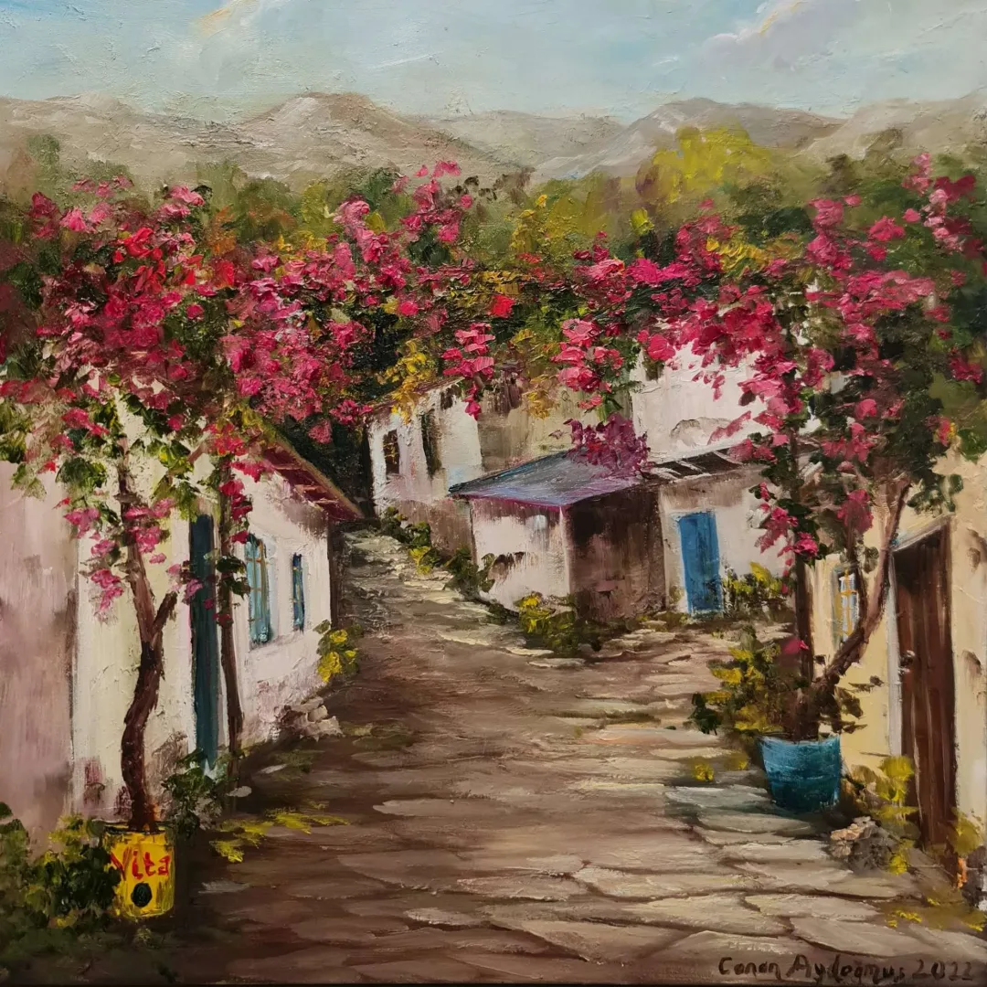 "isimsiz" eseri CANAN AYDOĞMUŞ tarafından 2022 yılında 40x40 cm ölçülerinde Tuval üzeri yağlı boya tekniği ile yapılmıştır.