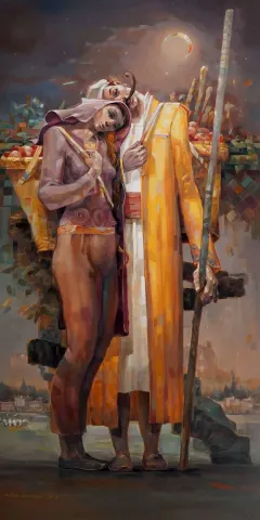 ADEM BAŞPINAR — “Sevi-II”, 2022 "Sevi-II" eseri ADEM BAŞPINAR tarafından 2022 yılında 130x65 cm ölçülerinde Tuval üzeri yağlı boya tekniği ile yapılmıştır.
