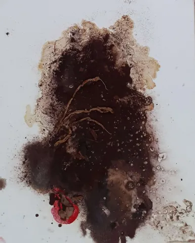 FÜSUN ÇAĞLAYAN — “Flux-2”, 2022 "Flux-2" eseri FÜSUN ÇAĞLAYAN tarafından 2022 yılında 50x40 cm ölçülerinde Tuval üzeri karışık teknik tekniği ile yapılmıştır.