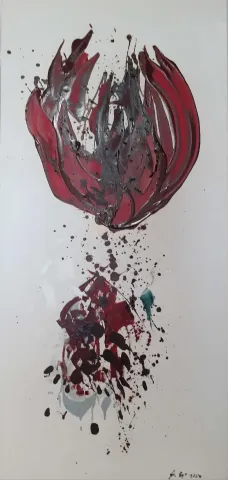 FÜSUN ÇAĞLAYAN — “Lale”, 2022 "Lale" eseri FÜSUN ÇAĞLAYAN tarafından 2022 yılında 150x70 cm ölçülerinde Tuval üzeri yağlı boya tekniği ile yapılmıştır.