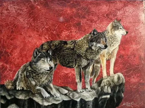 Bu eser ALİ FATİH KÜÇÜKOSMANOĞLU tarafından 2019 yılında 90x120 cm ölçülerinde Tuval üzeri yağlı boya tekniği ile yapılmıştır.