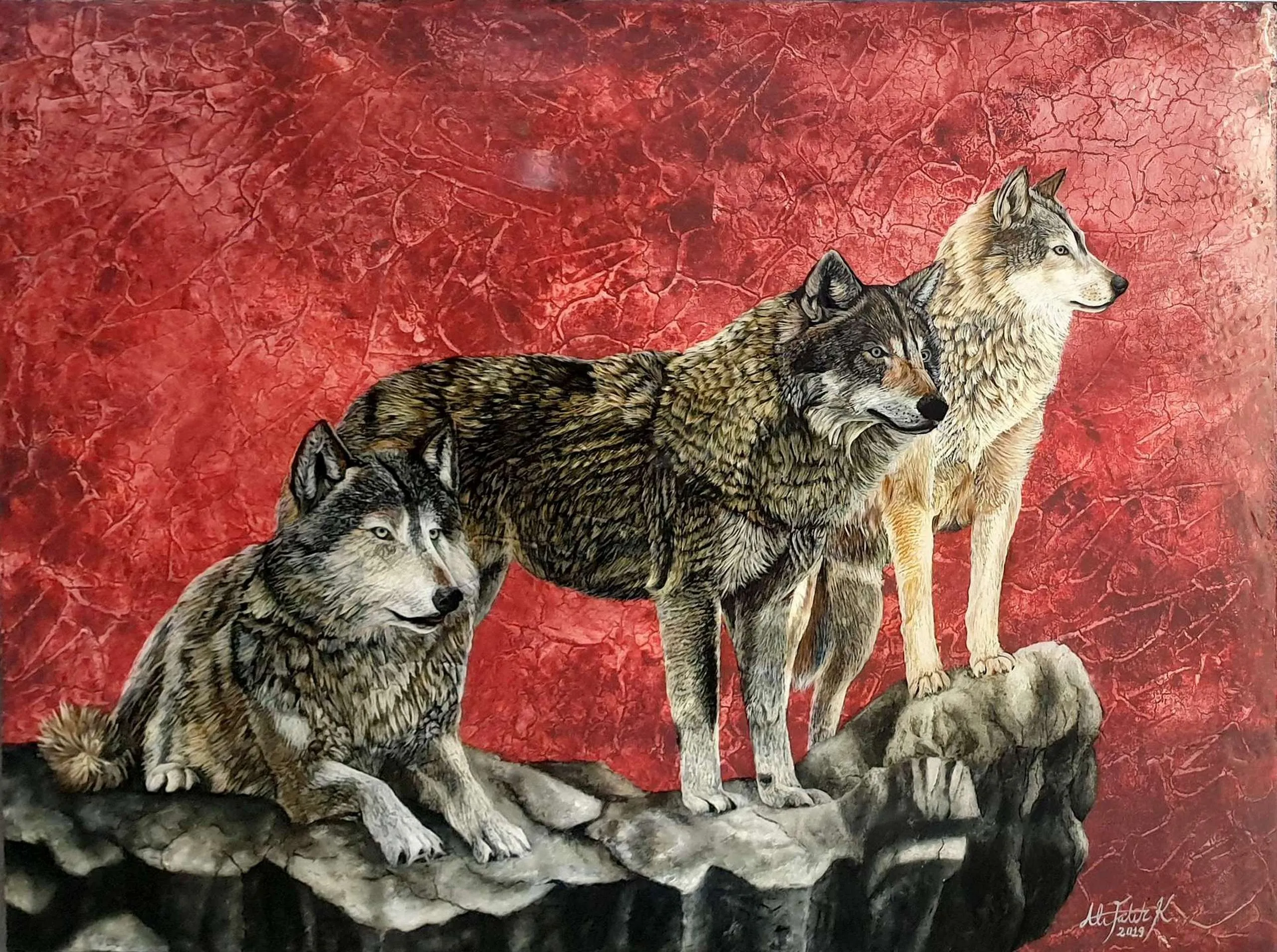 Bu eser ALİ FATİH KÜÇÜKOSMANOĞLU tarafından 2019 yılında 90x120 cm ölçülerinde Tuval üzeri yağlı boya tekniği ile yapılmıştır.