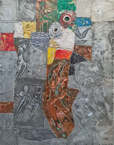 Bu eser HAYATİ MİSMAN tarafından 2013 yılında 45x35 cm ölçülerinde Çinko kalıp tekniği ile yapılmıştır.