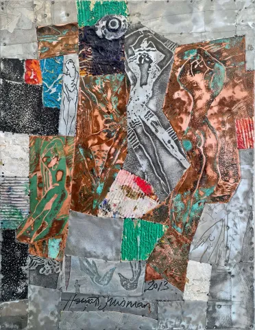 Bu eser HAYATİ MİSMAN tarafından 2013 yılında 45x35 cm ölçülerinde Çinko kalıp tekniği ile yapılmıştır.