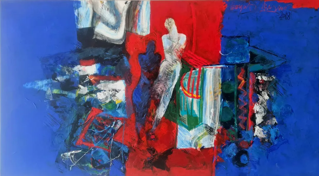 HAYATİ MİSMAN — 2018 Bu eser HAYATİ MİSMAN tarafından 2018 yılında 73x128 cm ölçülerinde Tuval üzeri yağlı boya tekniği ile yapılmıştır.