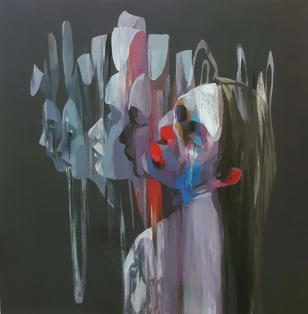 HAKAN ERASLAN — “İsimsiz”, 2021 "İsimsiz" eseri HAKAN ERASLAN tarafından 2021 yılında 60x60 cm ölçülerinde Tuval üzeri akrilik boya tekniği ile yapılmıştır.