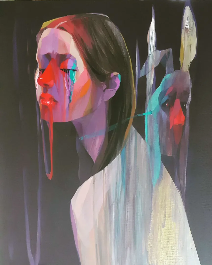 HAKAN ERASLAN — “İsimsiz”, 2021 "İsimsiz" eseri HAKAN ERASLAN tarafından 2021 yılında 60x60 cm ölçülerinde Tuval üzeri akrilik boya tekniği ile yapılmıştır.