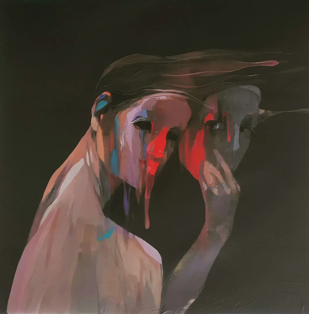HAKAN ERASLAN — “İsimsiz”, 2021 "İsimsiz" eseri HAKAN ERASLAN tarafından 2021 yılında 60x60 cm ölçülerinde Tuval üzeri akrilik boya tekniği ile yapılmıştır.