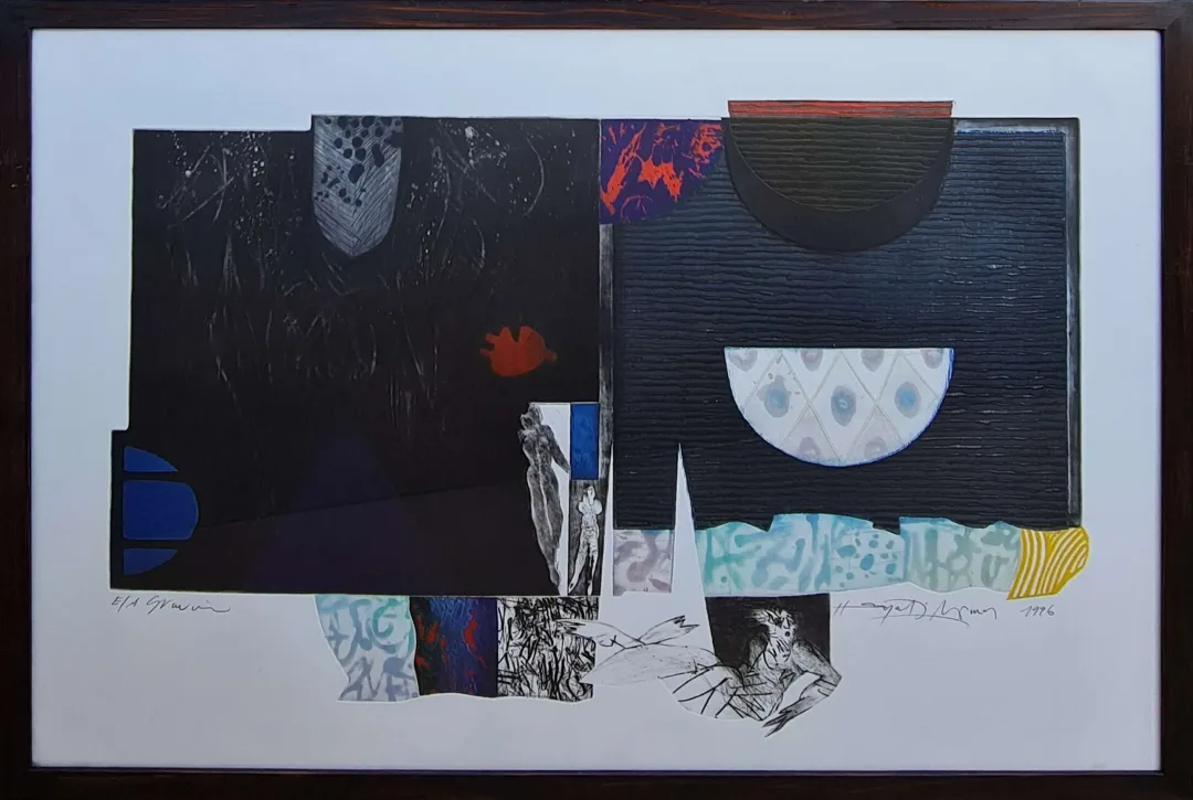 HAYATİ MİSMAN — “İsimsiz”, 1996 "İsimsiz" eseri HAYATİ MİSMAN tarafından 1996 yılında 66x99 cm ölçülerinde Gravür EA tekniği ile yapılmıştır.