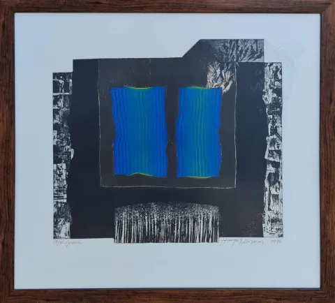 "İsimsiz" eseri HAYATİ MİSMAN tarafından 1996 yılında 66x69 cm ölçülerinde Gravür ..-50 tekniği ile yapılmıştır.