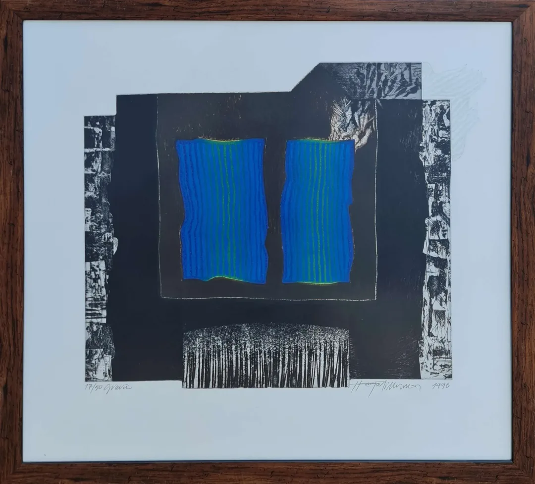 HAYATİ MİSMAN — “İsimsiz”, 1996 "İsimsiz" eseri HAYATİ MİSMAN tarafından 1996 yılında 66x69 cm ölçülerinde Gravür ..-50 tekniği ile yapılmıştır.