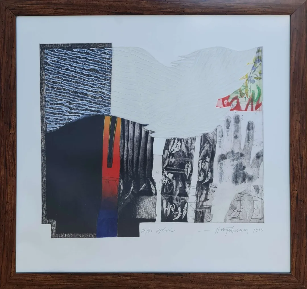 HAYATİ MİSMAN — “İsimsiz”, 1996 "İsimsiz" eseri HAYATİ MİSMAN tarafından 1996 yılında 66x69 cm ölçülerinde Gravür ..-50 tekniği ile yapılmıştır.