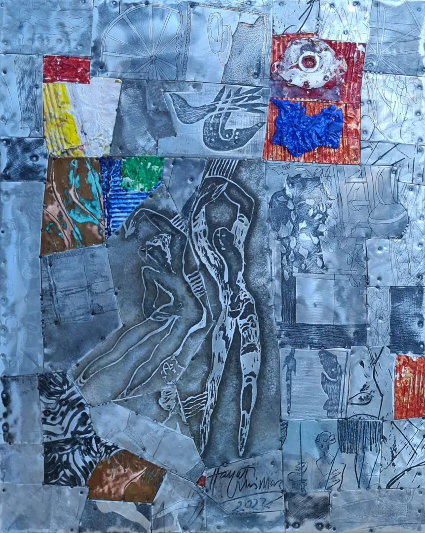 "İsimsiz" eseri HAYATİ MİSMAN tarafından 2022 yılında 45x36 cm ölçülerinde Metal tekniği ile yapılmıştır.