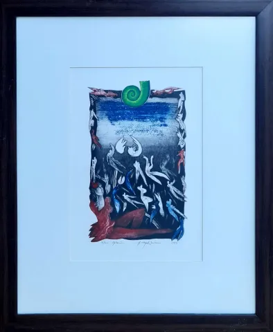 "İsimsiz" eseri HAYATİ MİSMAN tarafından 1999 yılında 33x22 cm ölçülerinde Gravür tekniği ile yapılmıştır.
