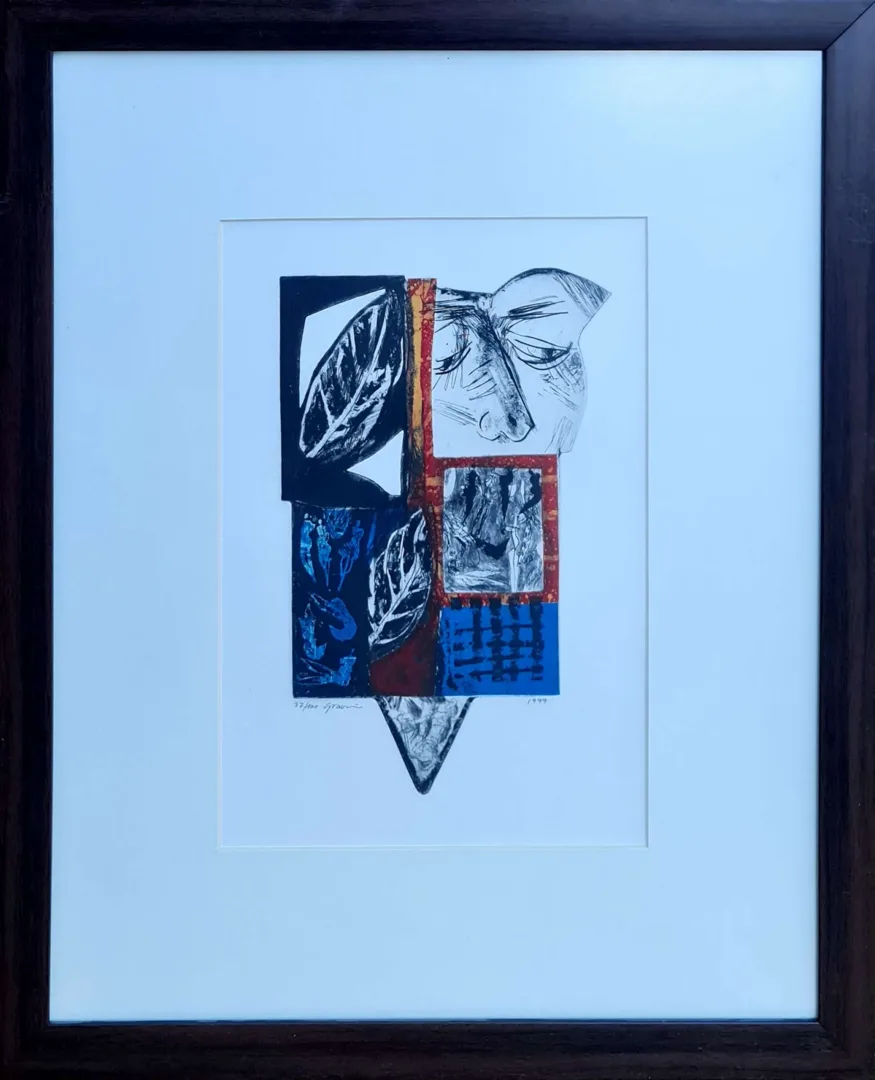 HAYATİ MİSMAN — “İsimsiz”, 1999 "İsimsiz" eseri HAYATİ MİSMAN tarafından 1999 yılında 33x22 cm ölçülerinde Gravür tekniği ile yapılmıştır.
