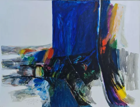 "İsimsiz" eseri HAYATİ MİSMAN tarafından 2003 yılında 100x130 cm ölçülerinde Tuval üzeri yağlı boya tekniği ile yapılmıştır.