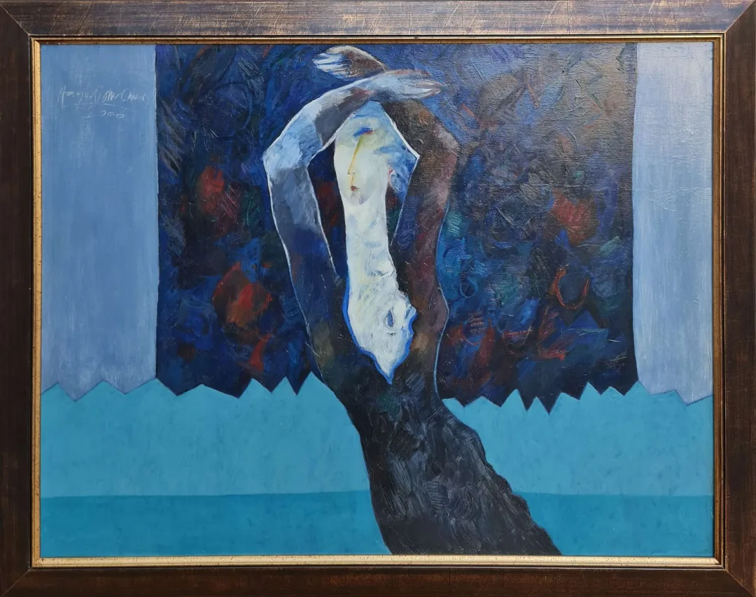 HAYATİ MİSMAN — “İsimsiz”, 2000 "İsimsiz" eseri HAYATİ MİSMAN tarafından 2000 yılında 100x130 cm ölçülerinde Tuval üzeri yağlı boya tekniği ile yapılmıştır.