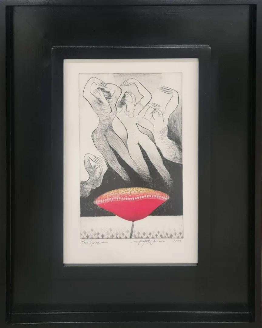 yakınlaştır "İsimsiz" eseri HAYATİ MİSMAN tarafından 1999 yılında 33x22 cm ölçülerinde Gravür tekniği ile yapılmıştır.