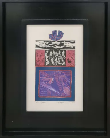 "İsimsiz" eseri HAYATİ MİSMAN tarafından 1999 yılında 33x22 cm ölçülerinde Gravür tekniği ile yapılmıştır.