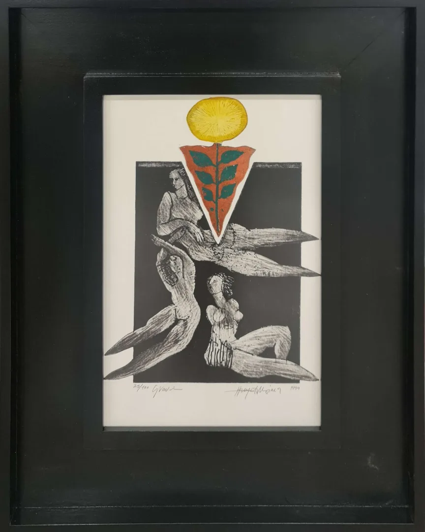 "İsimsiz" eseri HAYATİ MİSMAN tarafından 1999 yılında 33x22 cm ölçülerinde Gravür tekniği ile yapılmıştır.
