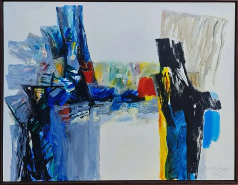 "İsimsiz" eseri HAYATİ MİSMAN tarafından 2003 yılında 100x130 cm ölçülerinde Tuval üzeri yağlı boya tekniği ile yapılmıştır.
