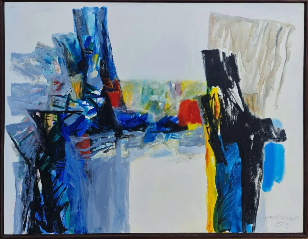 HAYATİ MİSMAN — “İsimsiz”, 2003 "İsimsiz" eseri HAYATİ MİSMAN tarafından 2003 yılında 100x130 cm ölçülerinde Tuval üzeri yağlı boya tekniği ile yapılmıştır.
