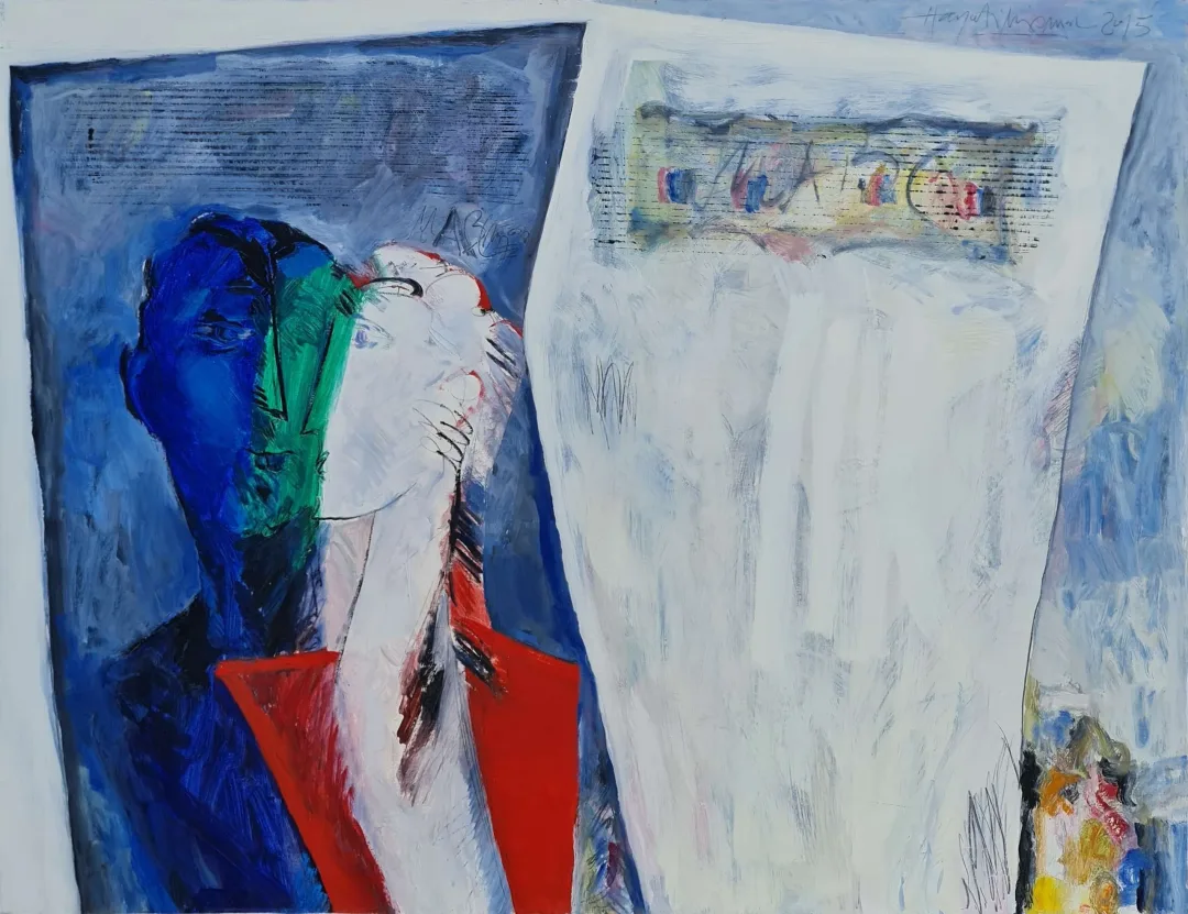 HAYATİ MİSMAN — “İsimsiz”, 2015 "İsimsiz" eseri HAYATİ MİSMAN tarafından 2015 yılında 100x130 cm ölçülerinde Tuval üzeri yağlı boya tekniği ile yapılmıştır.